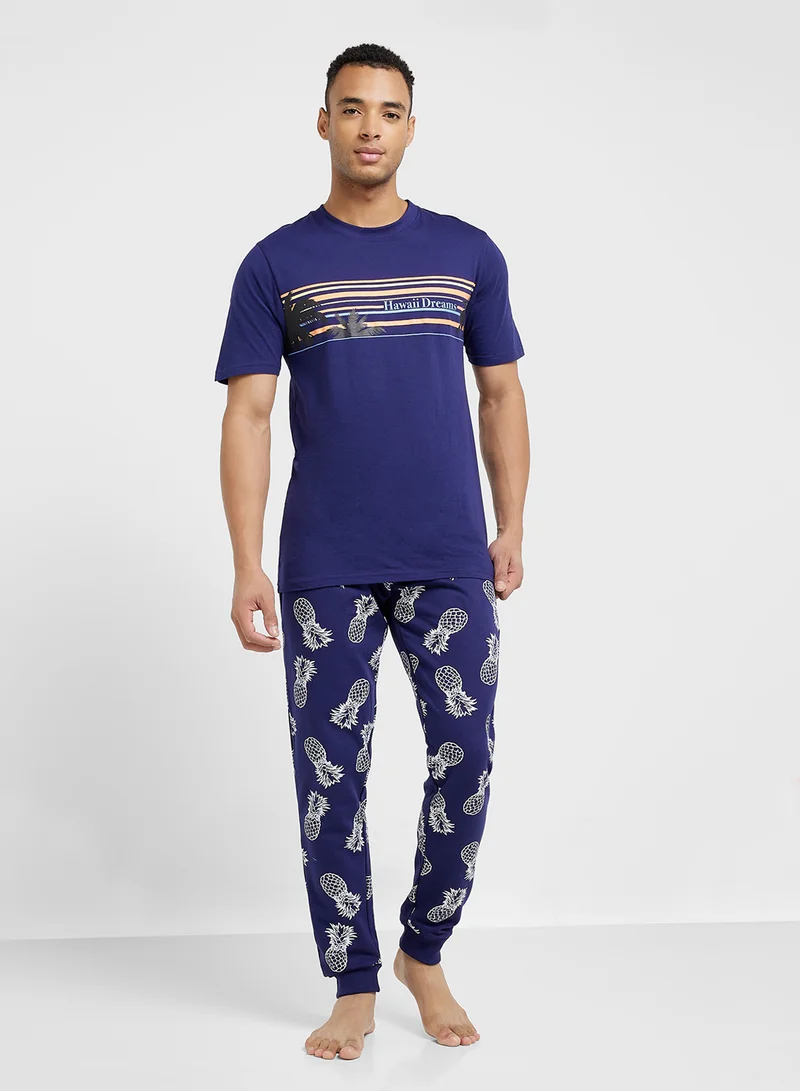 Seventy Five Printed Nightwear Joggers