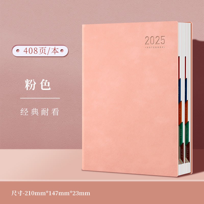 2025 Schedule New Daily Planner One Page Per Day Work Calendar Notepad Efficiency Manual A5 - Image 1