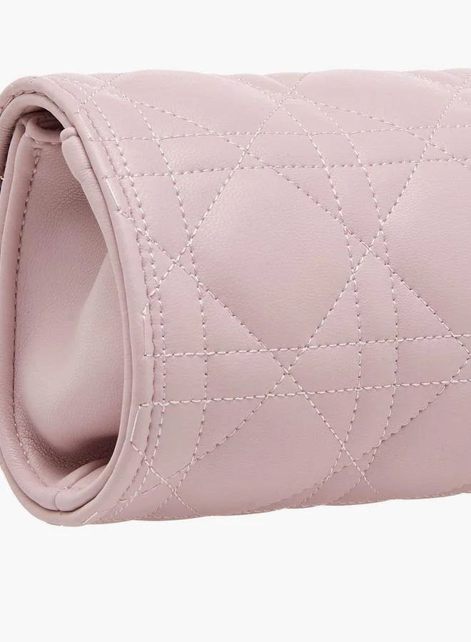 Little Missy PINK Quilted Crossbody Bag with Chain Strap Ramadan Collection for Women | Best Price UAE