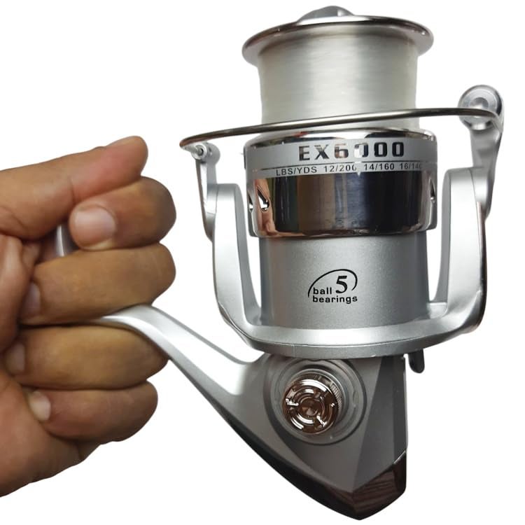 Aoqiusite Ex 6000 Fishing Spinning Reel 5 Ball Bearings Takes 200M Size 40 - Image 4