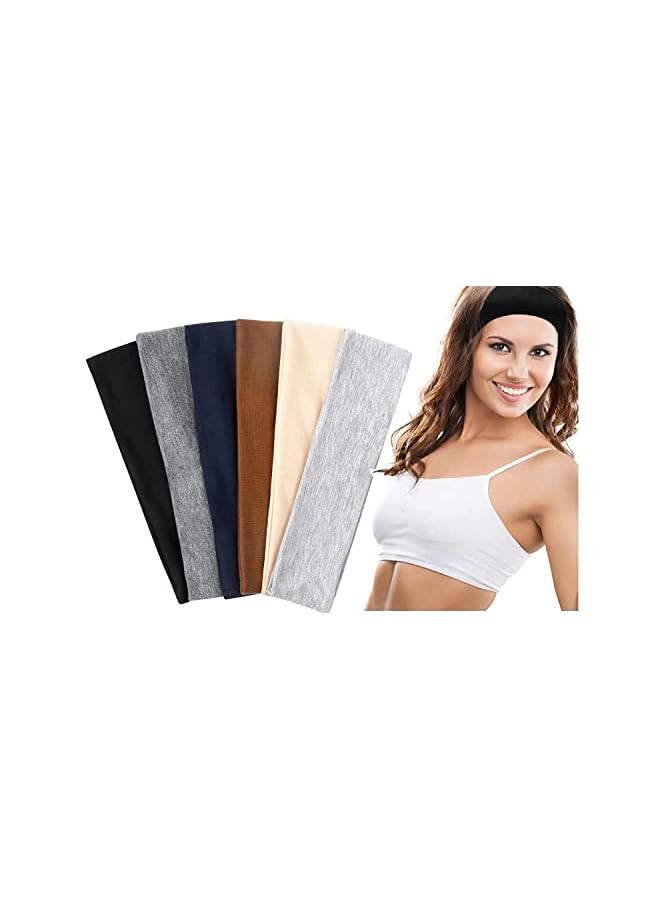 Zaboon 6 Pcs Headbands For Women Non-Slip Design Comfort Fabric Hair Bands For Sports Yoga Running - Image 2