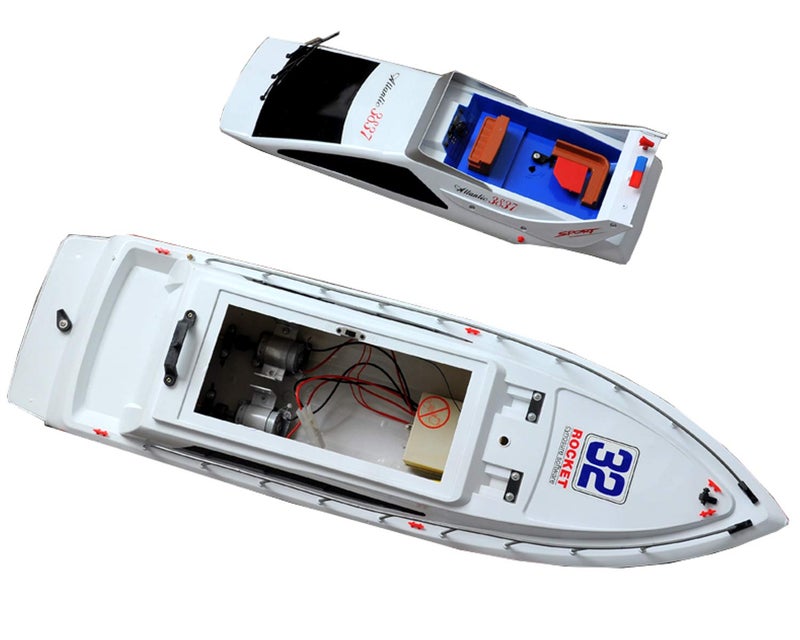 POCO DIVO Atlantic Yacht Luxury Modern Cruise 28" RC Model Boat Radio Remote Control Speed Watercraft Racing Ship, Blue - Image 3