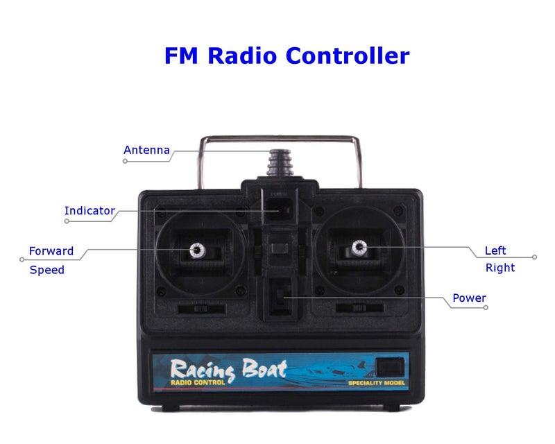 POCO DIVO Atlantic Yacht Luxury Modern Cruise 28" RC Model Boat Radio Remote Control Speed Watercraft Racing Ship, Blue - Image 4