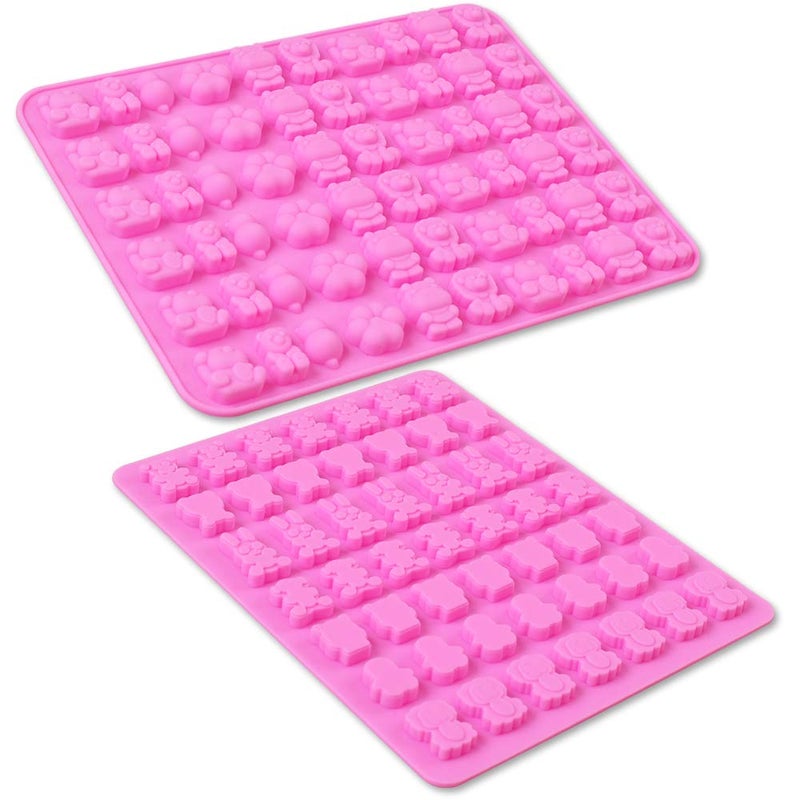 Cozihom Diverse Animal & Fruit Silicone Chocolate Candy Making Molds, Gummy Mold, Food Grade Silicone, 4 Pcs - Image 2