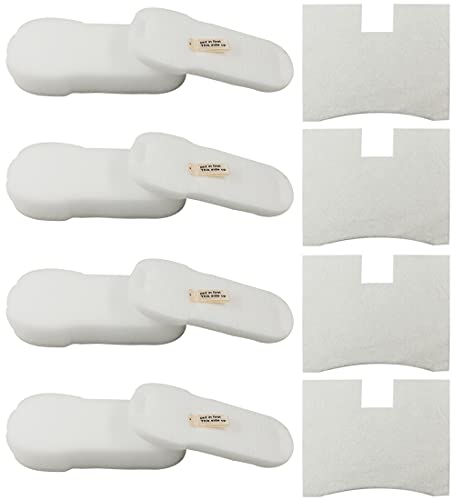 Dttery Filter Replacement for Shark Vertex UltraLight DuoClean PowerFins Corded Stick Vacuum HZ2000 HZ2002 HZ251 HZ602 HZ702 Part XFFKHZ2000 XPMFHZ2000 4 Foam and Felt 4 Post Motor Filters