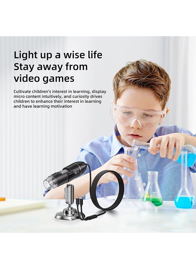 Generic - Digital Microscope 2MP Pixel 50-1000X Magnification Portable Mobilephone Direct-connect Microscope for Identification Observation Compatible with IOS and Android Devices with OTG Function - Image 1