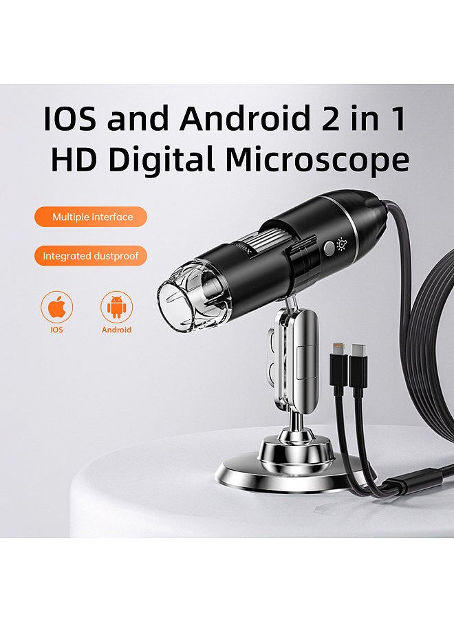 Generic - Digital Microscope 2MP Pixel 50-1000X Magnification Portable Mobilephone Direct-connect Microscope for Identification Observation Compatible with IOS and Android Devices with OTG Function - Image 1