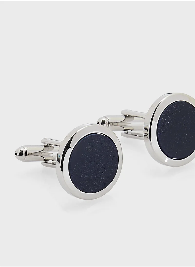 Robert Wood Classic Tuxedo Round Cufflinks