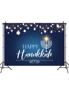 Blue Flashing Star Happy Hanukkah Theme Photo Background 7X5Ft Fabric Jewish Festival Holiday Hanukkah Party Photography Backdrops Dessert Cake Table Decor Supplies Studio Shoot Booth Props - pzsku/Z8609F7DE5A41BD33AFDAZ/45/_/1733730562/81c60524-c459-4852-9b97-f7d486722259