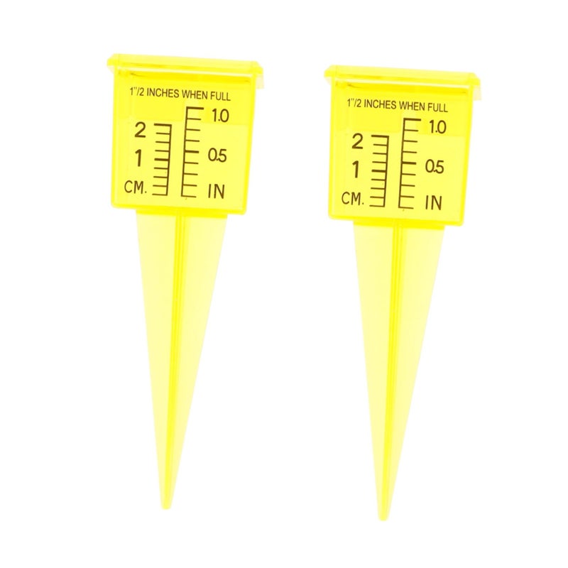 Rain Gauge 2pcs Set Wide Mouth Sprinkler Gauge Moisture Meter for Lawn Gardening - Image 2