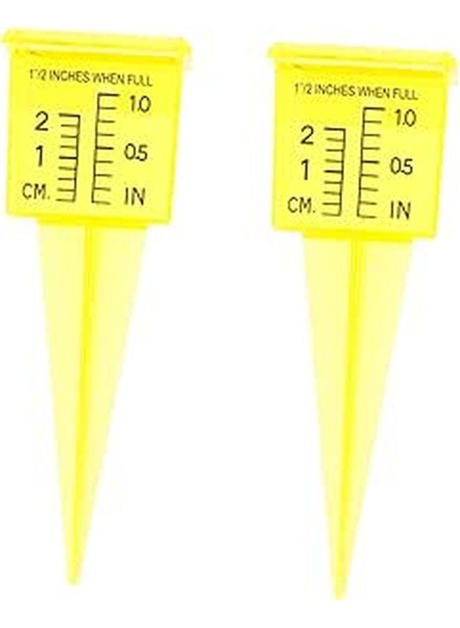 Rain Gauge 2pcs Set Wide Mouth Sprinkler Gauge Moisture Meter for Lawn Gardening - Image 1