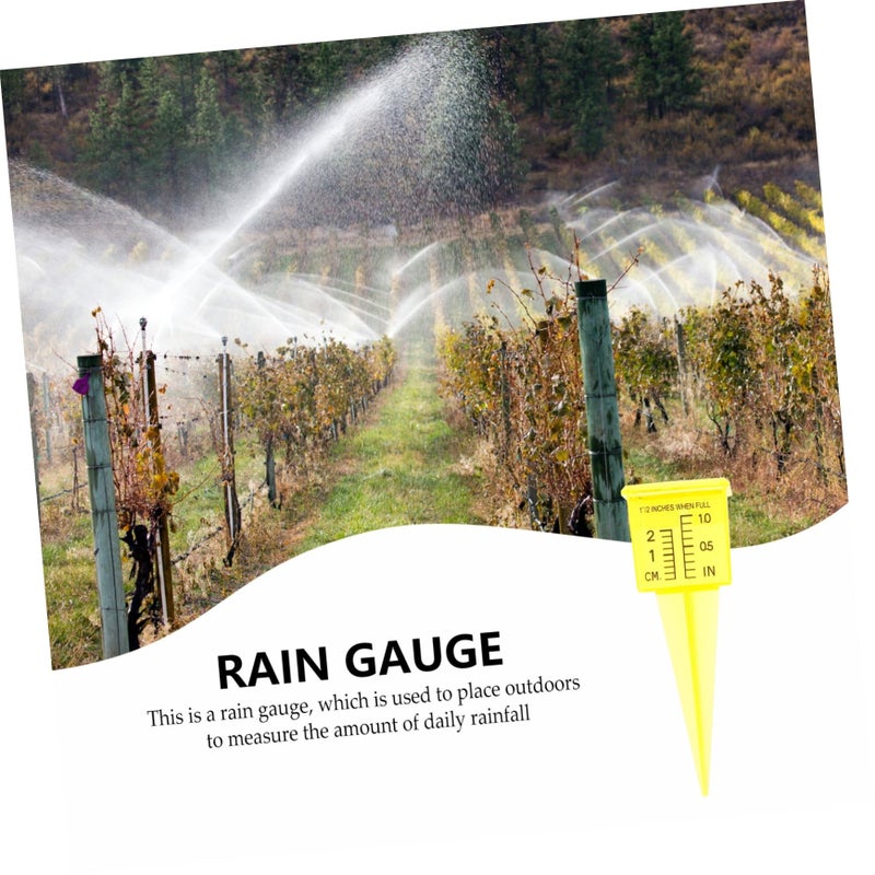 Rain Gauge 2pcs Set Wide Mouth Sprinkler Gauge Moisture Meter for Lawn Gardening - Image 4