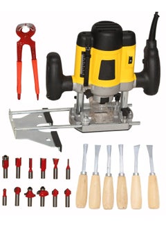 Digital Craft Digital Craft Electric Multifunction Woodworking Carving Machine Trimming Machine Slotting Machine Furniture Processing Tools Electric Router Machine kit8Inch Pincer Plier6Pc Wood Carving Set  - Image 1