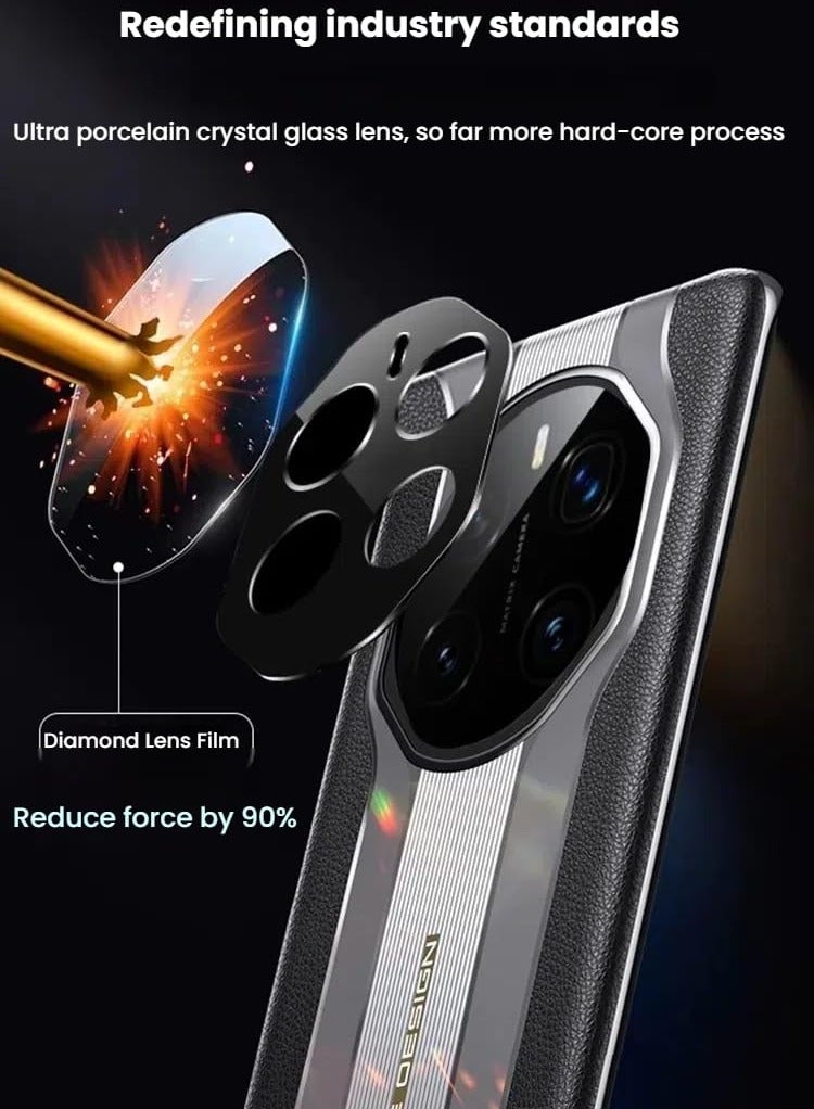 عام غطاء متوافق مع هونور ماجيك 7 برو: هاتف مضاد للسقوط بملمس صقلي مع حماية كاملة للعدسة، غطاء واقي فائق الرقة مقاوم لبصمات الأصابع. - Image 3