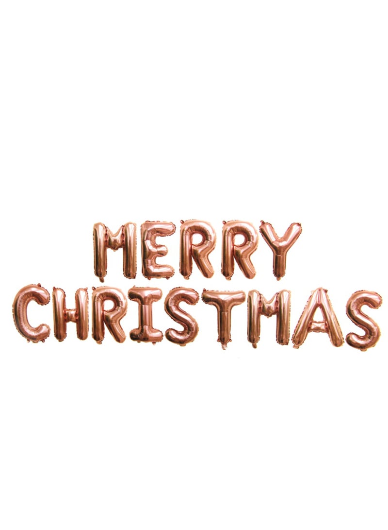 PARTY FUN Letters Hanging Foil Balloon Banner 14 pcs/card rose golden - Image 1