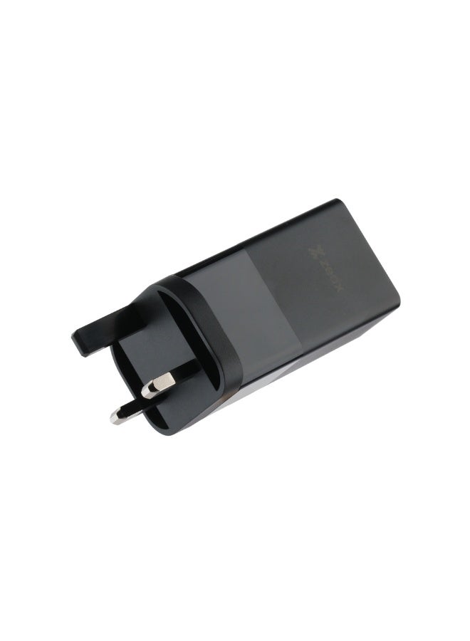 زيدكس شاحن سريع ZedX Z430 بتقنية GaN بقدرة 65 واط – بمنفذين USB-C و USB-A (قابس بريطاني) - Image 2