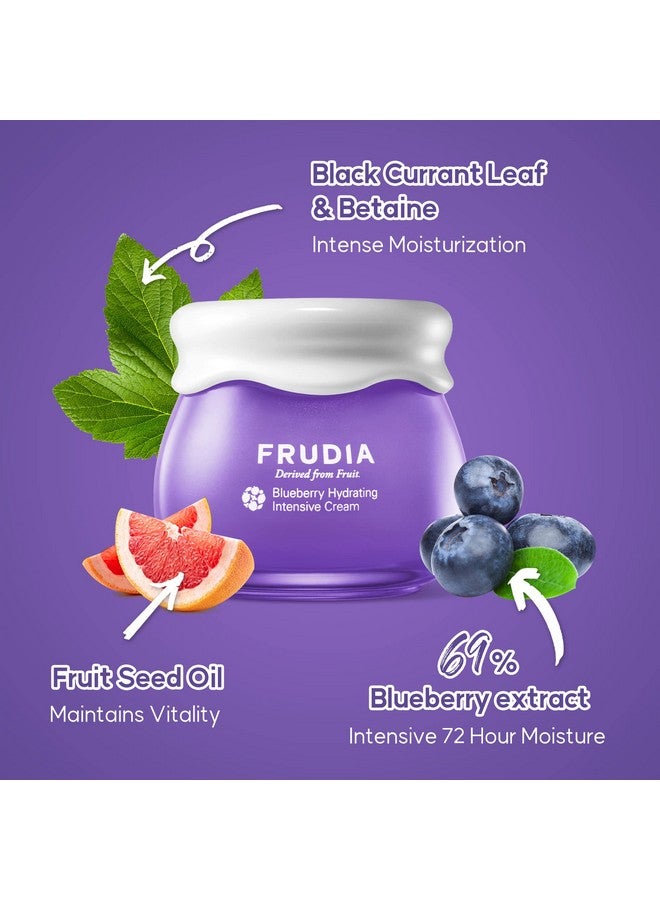 فروديا كريم ويلكوس فروديا المرطب المكثف بالتوت الأزرق، عبوة صغيرة | مرطب نباتي عميق للوجه، بخلاصة التوت الأزرق، بانثينول نباتي، كريم مرطب للعناية بالبشرة الكورية، 0.33 أونصة سائلة - Image 3