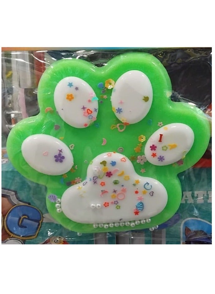 Toy Food Design Rubber Soft Squishy Squeeze Toy Bread Anti-Stress Fun for Kids Party Favors for Boys (Gree & White)