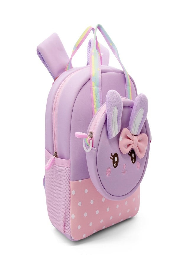 كيديتوس حقيبة ظهر للأطفال الصغار من كيديتوس، أرنبي الجميل (مع حقيبة كتف قابلة للإزالة)، حقيبة سفر للأطفال في مرحلة ما قبل المدرسة مزودة بميزات أمان للأولاد والبنات من عمر سنتين إلى 6 سنوات، لون بنفسجي - Image 3