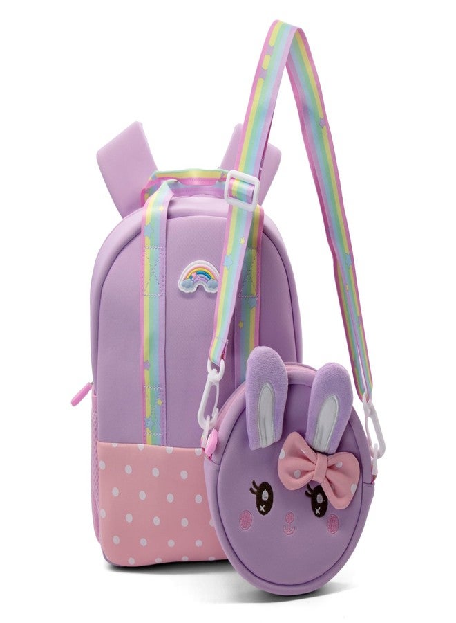 كيديتوس حقيبة ظهر للأطفال الصغار من كيديتوس، أرنبي الجميل (مع حقيبة كتف قابلة للإزالة)، حقيبة سفر للأطفال في مرحلة ما قبل المدرسة مزودة بميزات أمان للأولاد والبنات من عمر سنتين إلى 6 سنوات، لون بنفسجي - Image 2