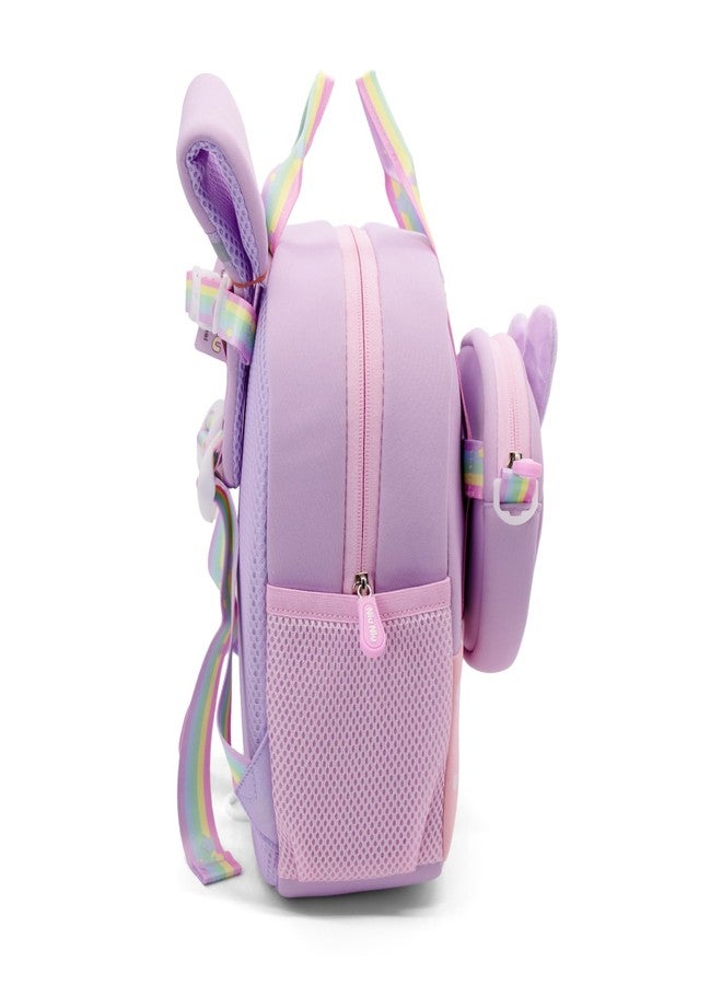 كيديتوس حقيبة ظهر للأطفال الصغار من كيديتوس، أرنبي الجميل (مع حقيبة كتف قابلة للإزالة)، حقيبة سفر للأطفال في مرحلة ما قبل المدرسة مزودة بميزات أمان للأولاد والبنات من عمر سنتين إلى 6 سنوات، لون بنفسجي - Image 4