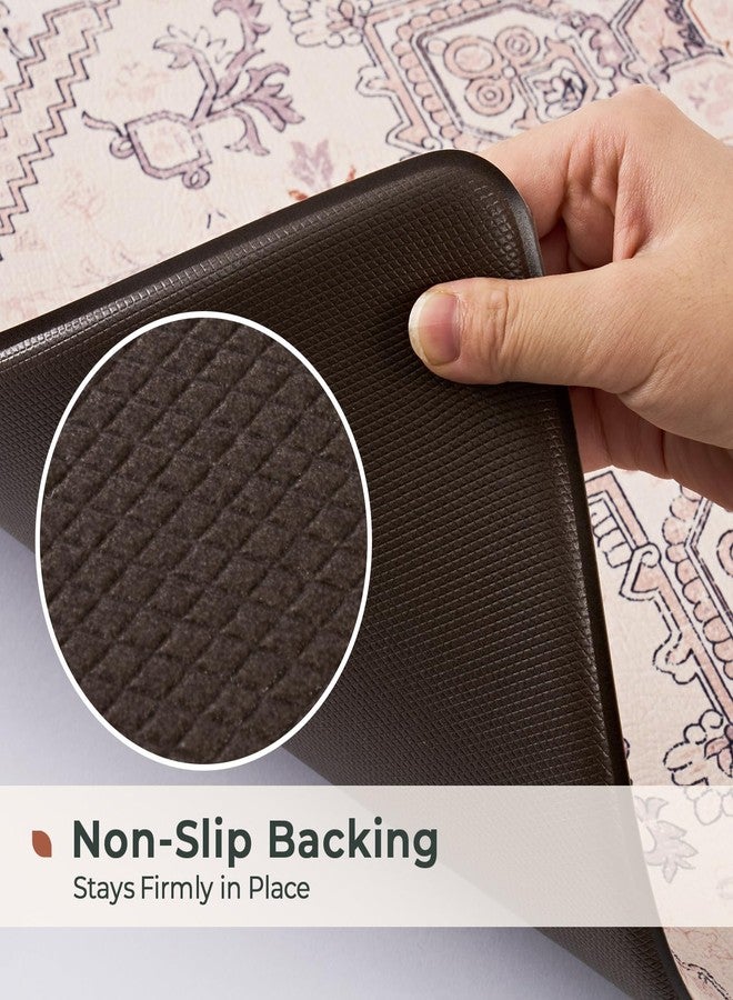 FRESHMINT Anti Fatigue Kitchen Mats Set 2 PCS, Waterproof & Non-Skid Boho Kitchen Rugs, Cushioned Kitchen Floor Mats for Standing Washable Comfort Kitchen Runners for Lanudry, Office, Sink - Image 5