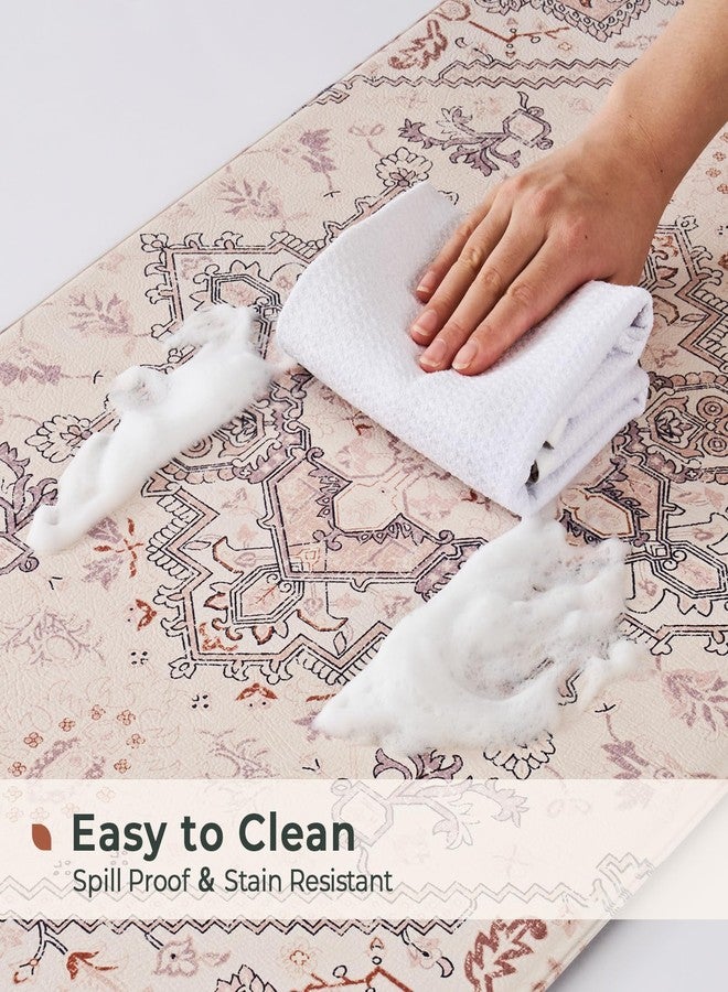 FRESHMINT Anti Fatigue Kitchen Mats Set 2 PCS, Waterproof & Non-Skid Boho Kitchen Rugs, Cushioned Kitchen Floor Mats for Standing Washable Comfort Kitchen Runners for Lanudry, Office, Sink - Image 4