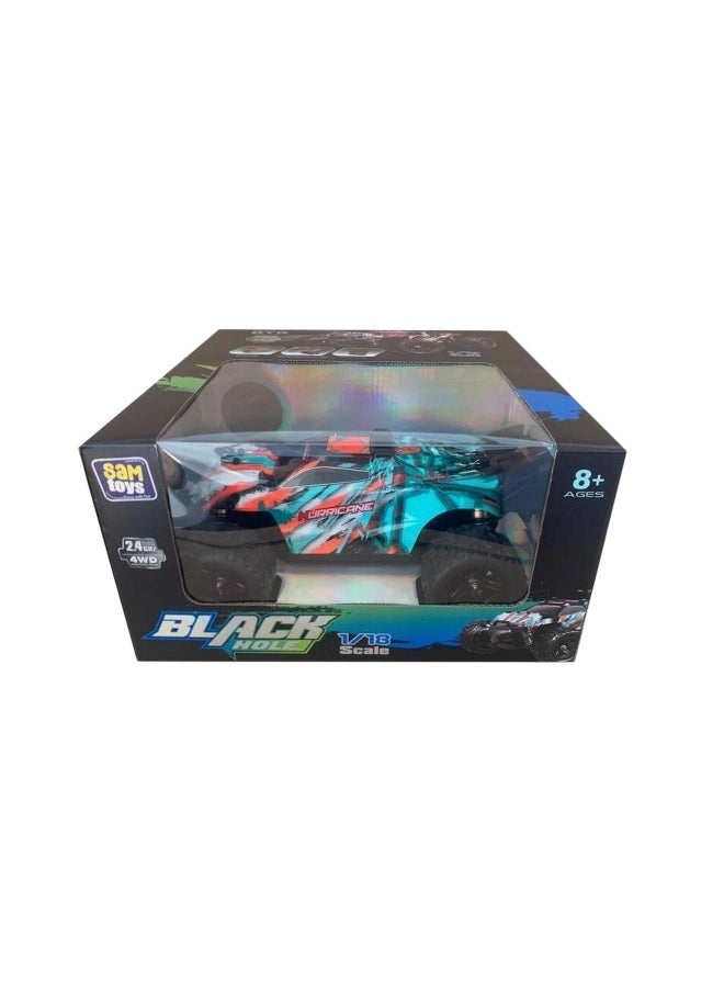Sam Toys - Sam Toys Black Hole Hurrican Remote Control Car (1:18, Orange/Green) - Image 1