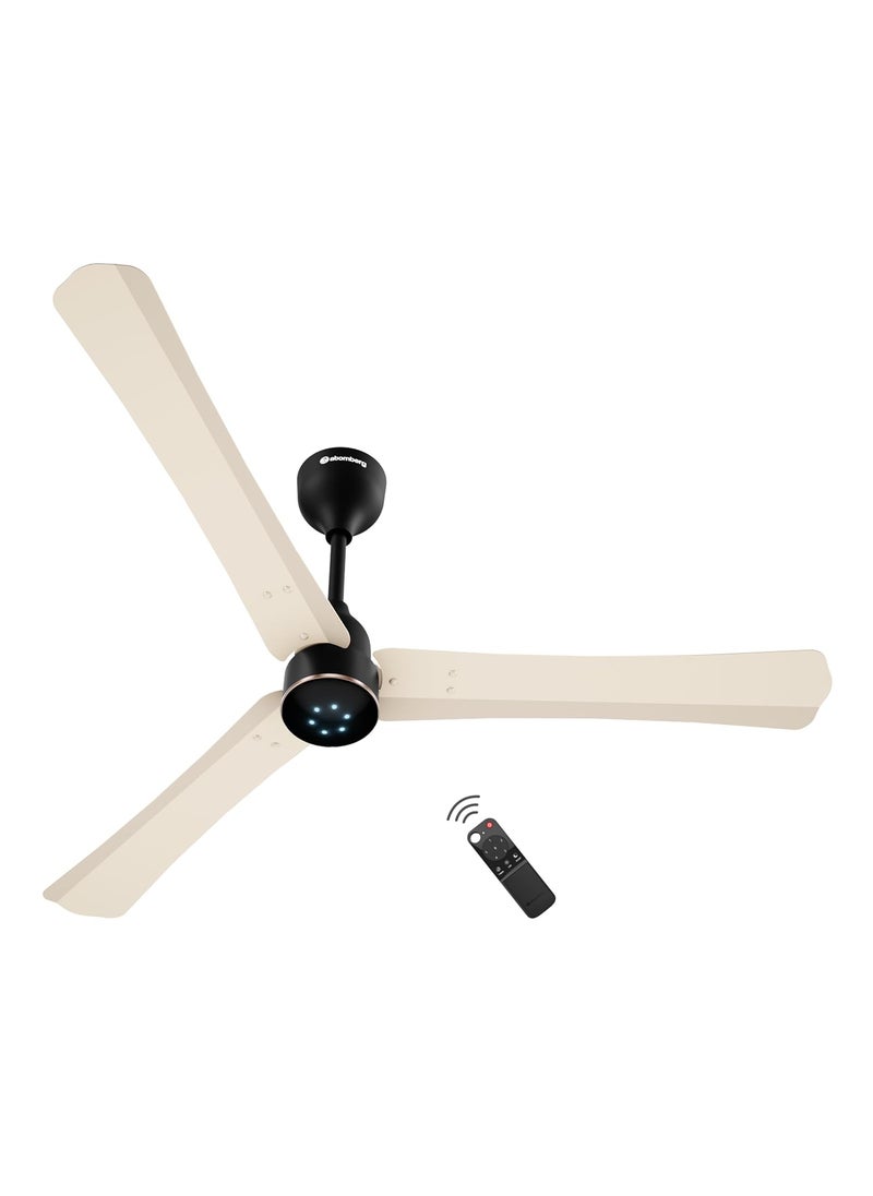 atomberg atomberg Renesa Halo Smart 1200mm5star BLDC fanRemote Ceiling fan for HomeWorks with Alexa65 Energy SavingHigh Air DeliveryLED Speed Indicator3Year WarrantyNewly Launched SS Ivory Black 