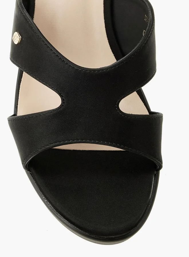 Surestep BLACK Women Wedge Heel Sandals for Women | Best Price UAE