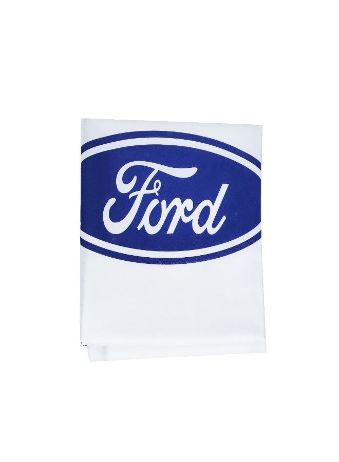 Ford Universal 2-Piece Ford Car Seat Cover Set - White Non-Woven Disposable Protective Mechanic Interior Shield - Waterproof Dust/Grease Guard - Fits Most Models - Blue Oval Logo Automotive Accessories - Workshop Service & Maintenance Seat Protector - Image 3