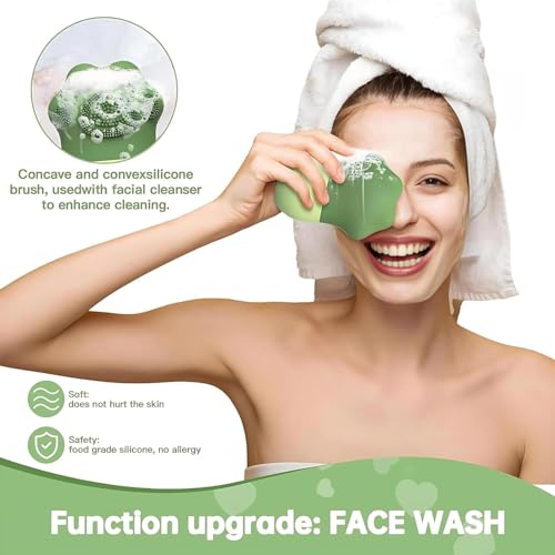 SkinSide Ice Roller for Face with Scrubber | Ice Roller for Face | For Men & Women | Ice Cube Roller for Glowing Skin & Puffy Eyes | Reusable & Unbreakable (Green) - Image 4