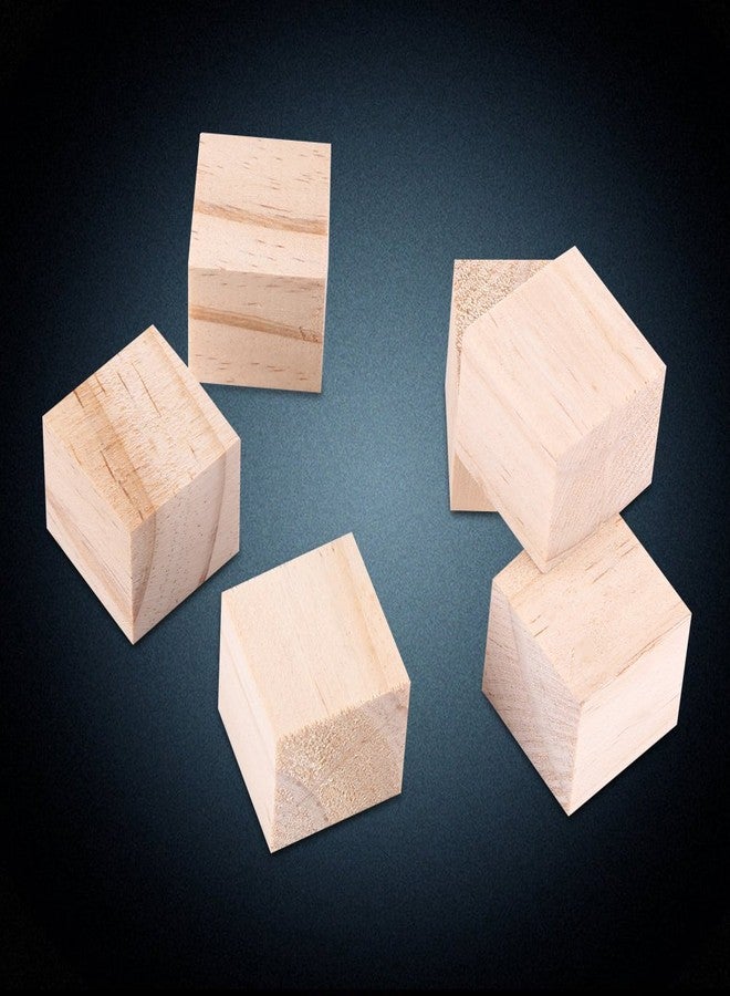 Zerodis 1 Inch Wooden Cubes Blocks Cubes Woodwork 10pcs 25mm Wood Unfinish Wood Blocks - Image 4