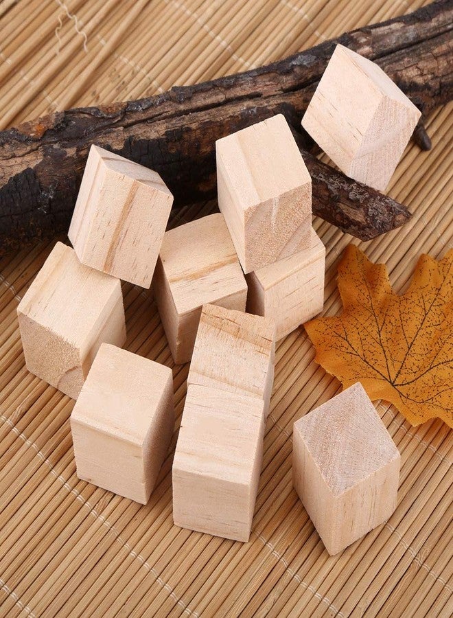 Zerodis 1 Inch Wooden Cubes Blocks Cubes Woodwork 10pcs 25mm Wood Unfinish Wood Blocks - Image 3