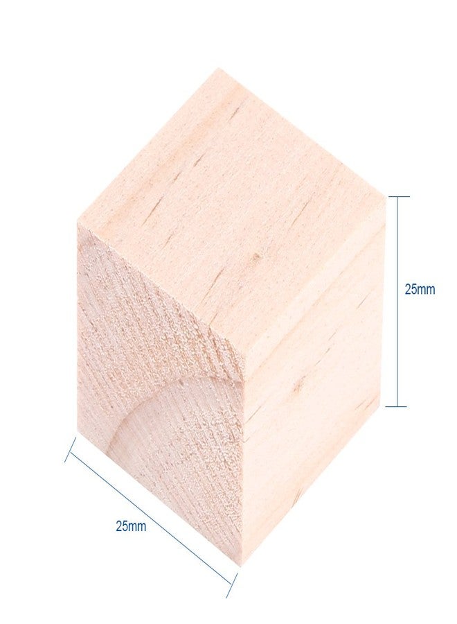 Zerodis 1 Inch Wooden Cubes Blocks Cubes Woodwork 10pcs 25mm Wood Unfinish Wood Blocks - Image 2