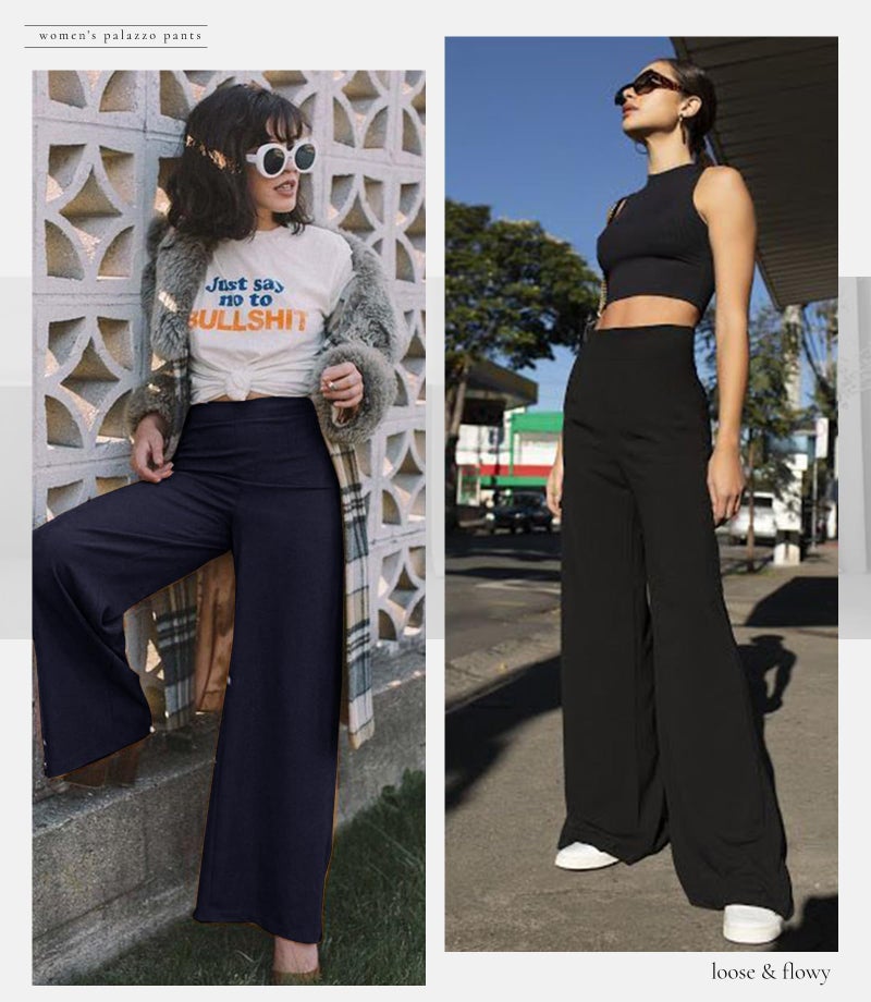 ZOOSIXX Wide Leg Palazzo Pants for Women - High Waist Casual Beach Lounge Loose Dress Pants Stretchy Trousers - Image 4