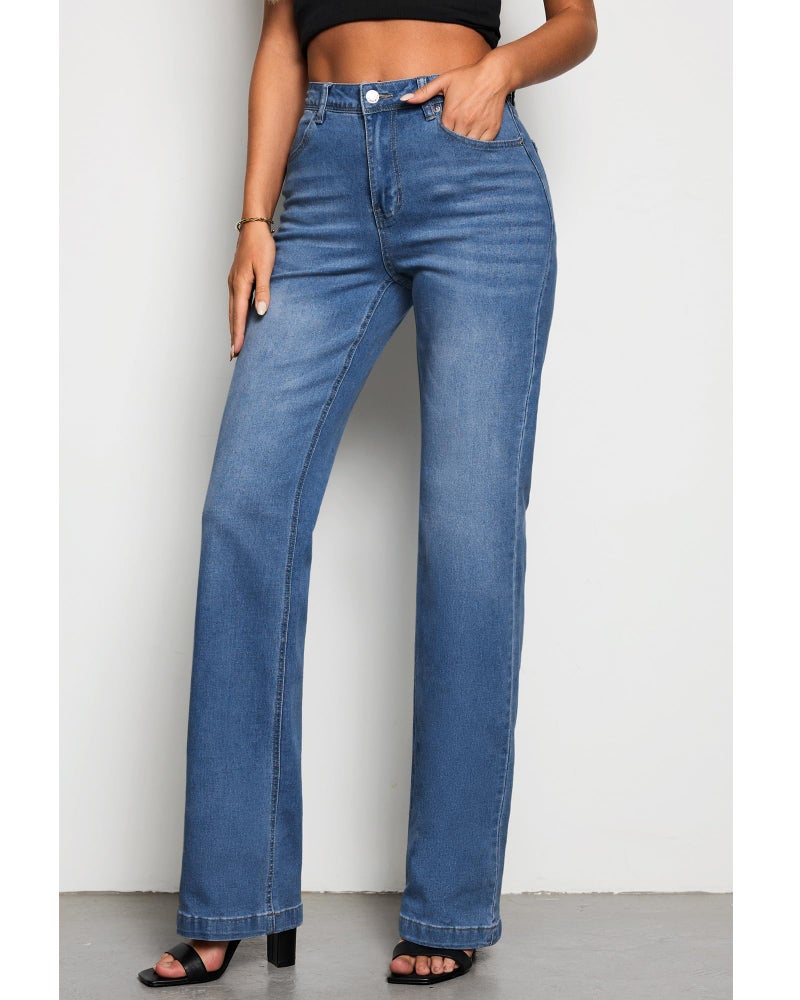 GRAPENT Plus Size High Waisted Jeans for Women Jeans Plus Size for Women Stretch High Waisted Color Long Lapis Longing XX-Large 22 - Image 3