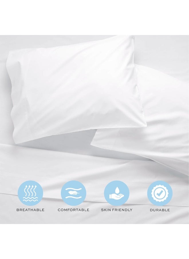 White Classic White Classic White Cotton Pillow Cases Standard Size Set of 24, Heavy Weight Quality Pillowcase with T-200 Thread Count, Elegant Double Stitched Tailoring Pillowcases, Pillow Covers 20x30 Inch  - Image 3