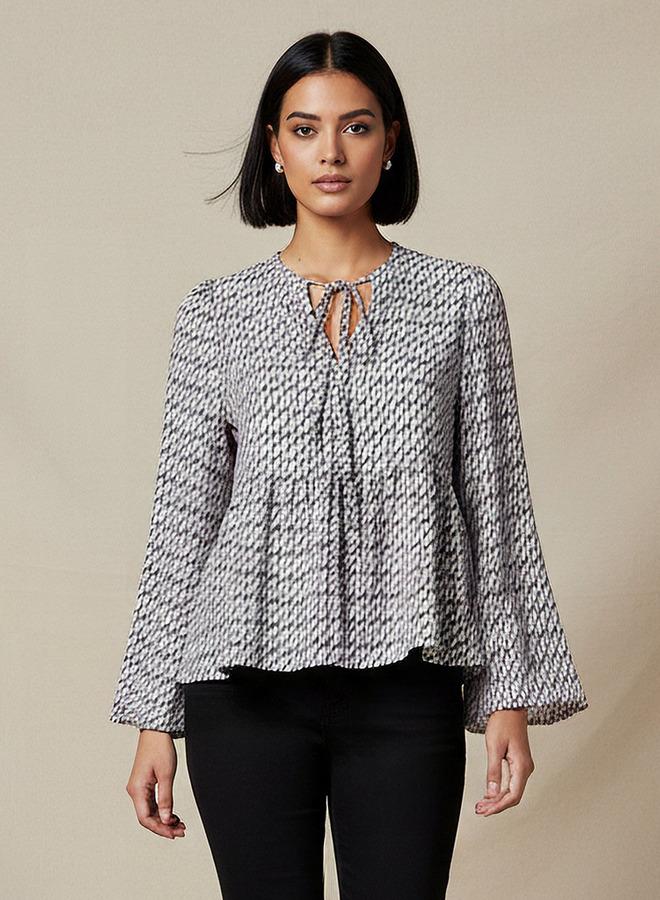 Splash FAV Regular Fit Top with Geometric Print - Image 1