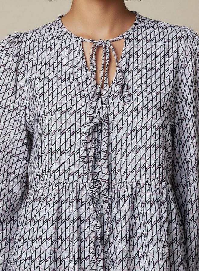 Splash FAV Regular Fit Top with Geometric Print - Image 3