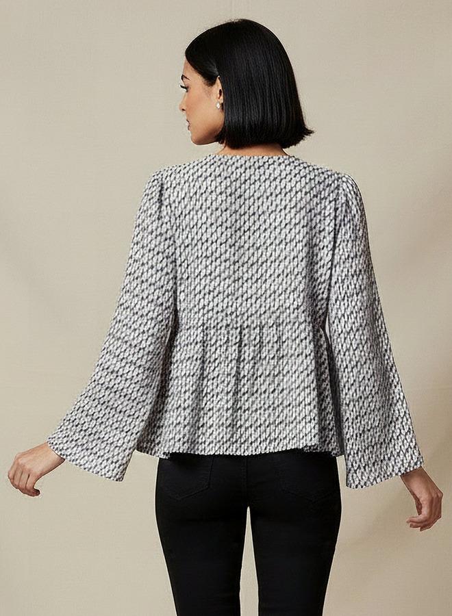Splash FAV Regular Fit Top with Geometric Print - Image 4