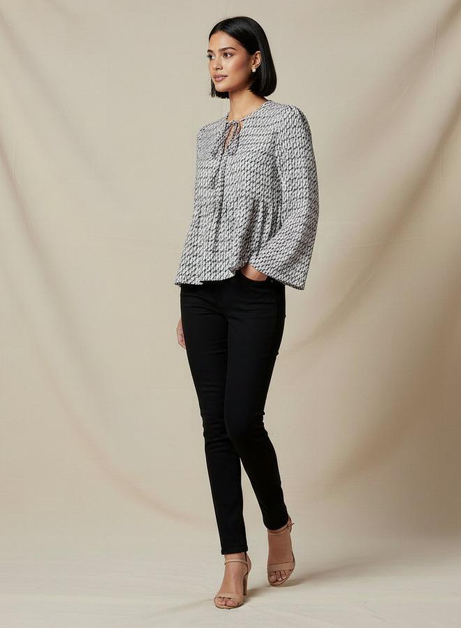 Splash FAV Regular Fit Top with Geometric Print - Image 2