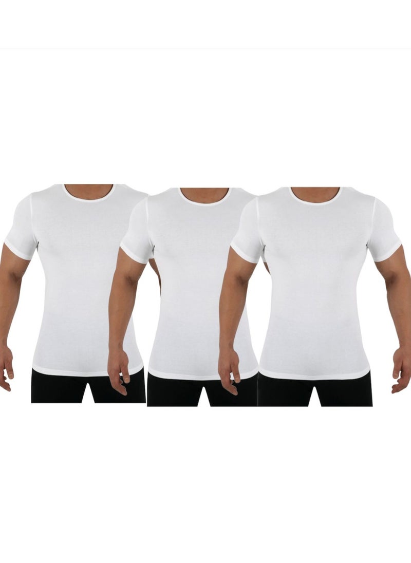 DICE - Pack Of 3 T-Shirt Cotton-White - Image 1