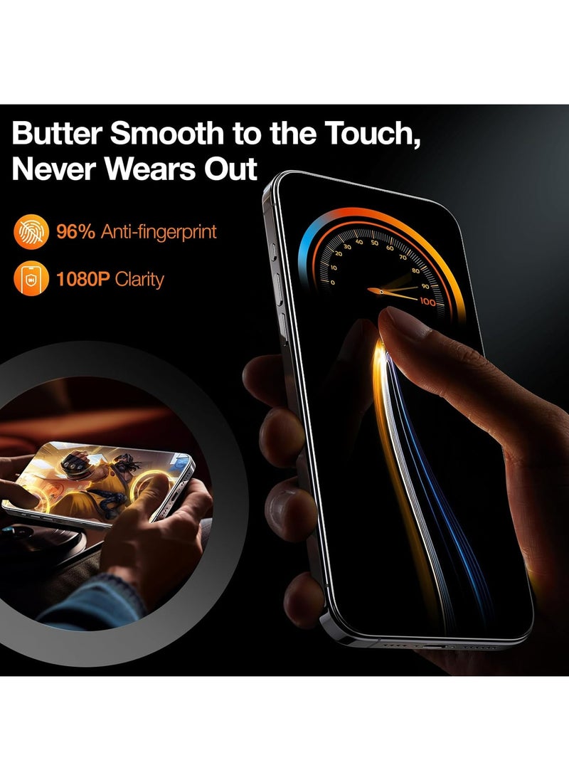 TORRAS - Diamond Shield for iPhone 15 Pro Max Screen Protector [Grade Protection] 9H Unbreakable Shatterproof Tempered Glass for iPhone 15 Pro Max Full Coverage InstaFit Bubble-Free - Clear - Image 1