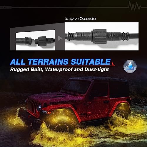 MICTUNING 10FT 5Pin Extension Wire Cable Cord for C1 C2 Q1 RGBW Series LED Rock Lights V1 Wheel Ring Lights (2 Pack) - Image 3