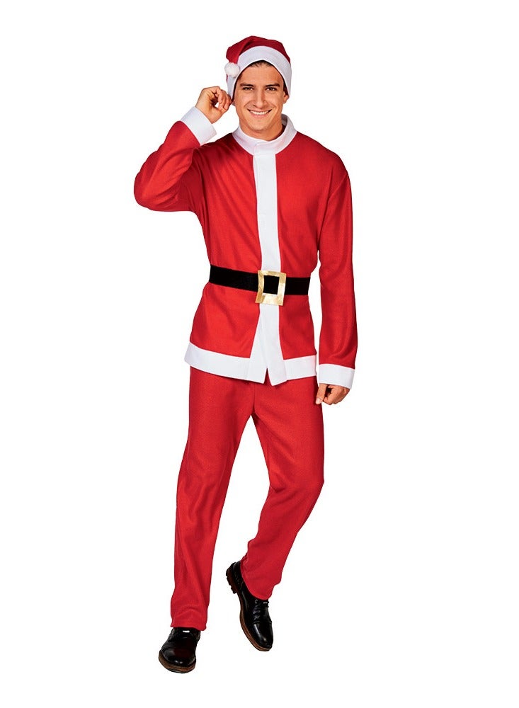 Mad Toys Mr. Santa Adult Christmas Costumes, Red Top, Trouser & Hat, for Holiday Theme Party, Roleplay, Cosplay - Image 1