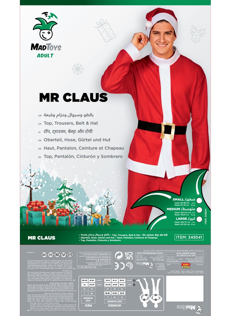 Mad Toys Mr. Santa Adult Christmas Costumes, Red Top, Trouser & Hat, for Holiday Theme Party, Roleplay, Cosplay - Image 2