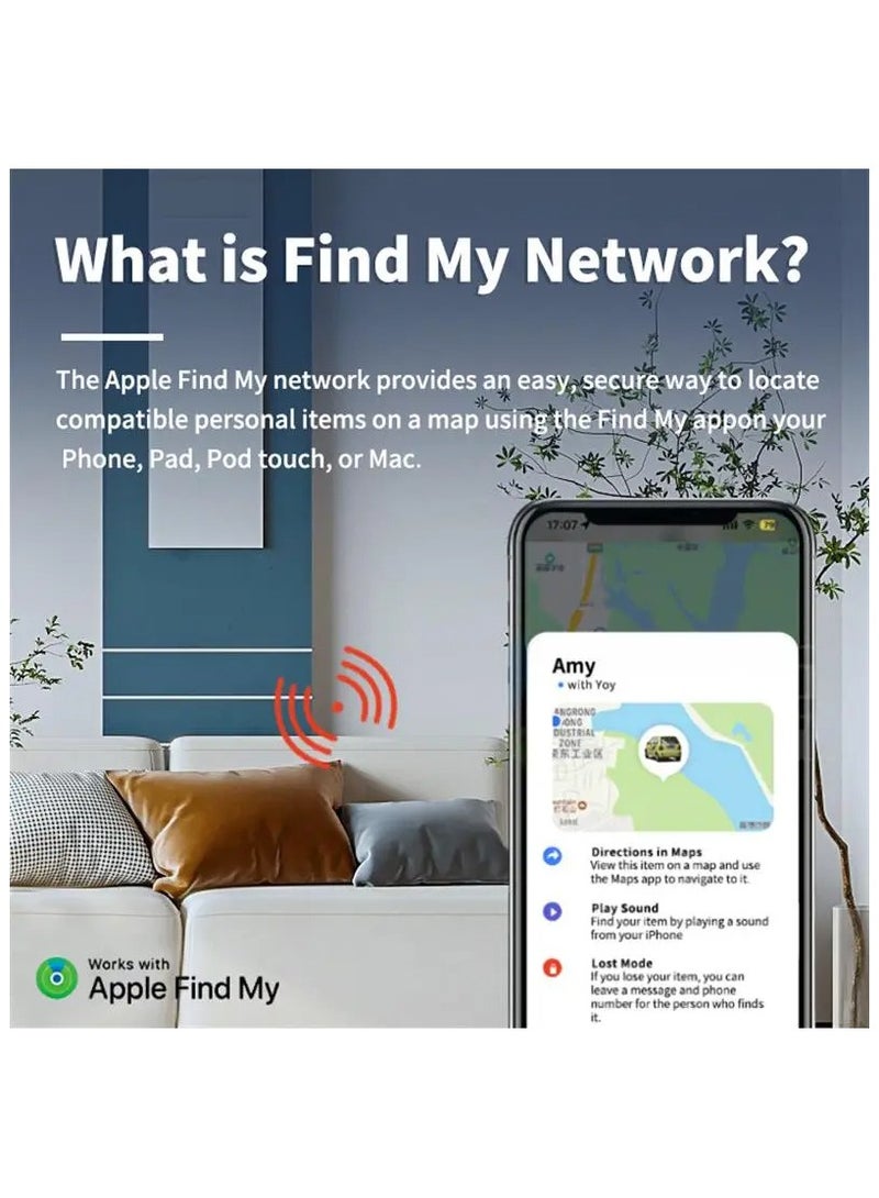 يان تي وانتي مكتشف ذكي يعمل بالبلوتوث لجهاز ايرتاج الذكي مضاد للفقدان، يعمل مع تطبيق اي او اس فايند ماي (ابيض-قطعتين) - Image 2