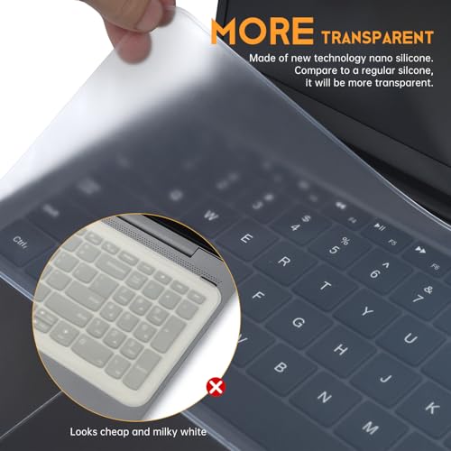CaseBuy Universal Keyboard Protector Cover Skin for Laptop Notebook 13-14 inch, Ultra Thin Silicone Waterproof Dustproof Keyboard Protector Skin (Size 12.28" X 5.08") - Image 3