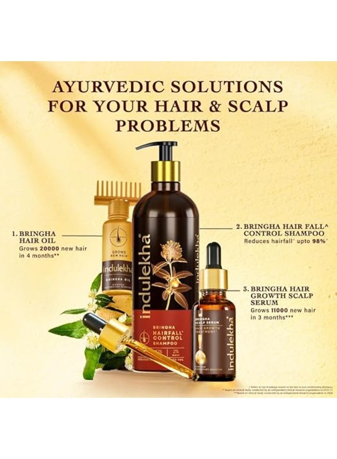 Indulekha Bringha Ayurvedic Shampoo 180 ml || for Hair Fall Control|| With Bringharaj Extracts|| Amla|| Shikakai - Paraben Free|| For Men & Women - Image 3